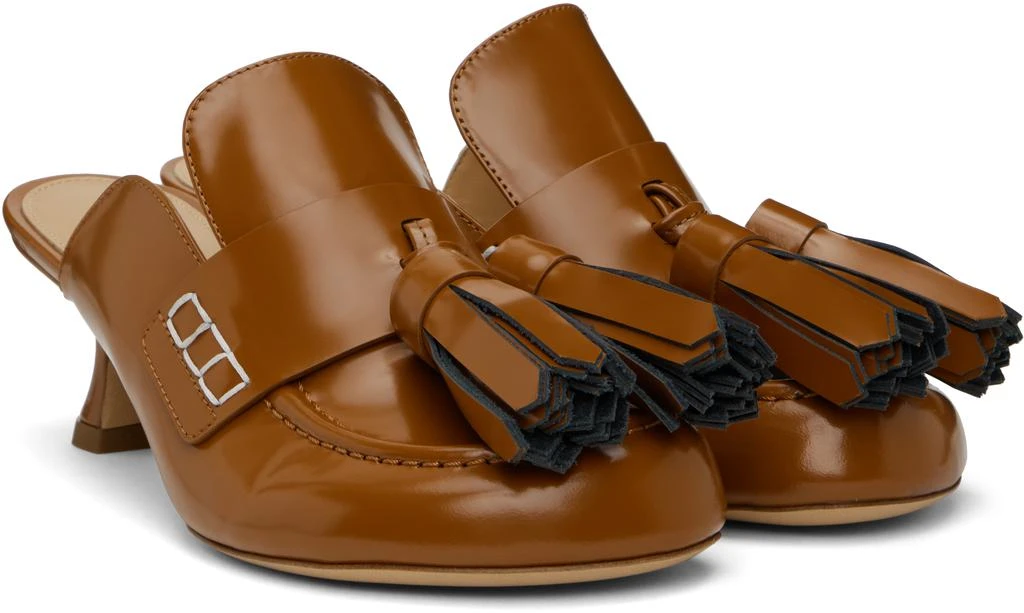 JW Anderson Tan Tassel Leather Mules 4
