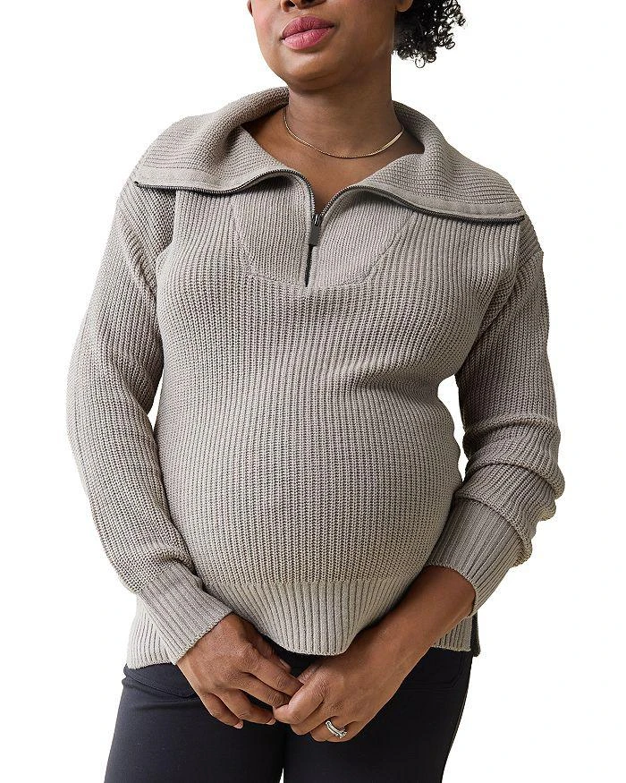 Ingrid & Isabel Maternity Zip Front Sweater 1