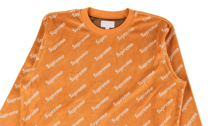 Supreme Supreme Velour Diagonal Logo L/S Top 3