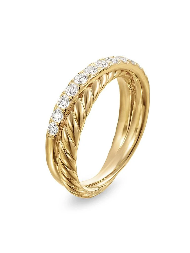 David Yurman Crossover Two Row Ring in 18K Yellow Gold 2