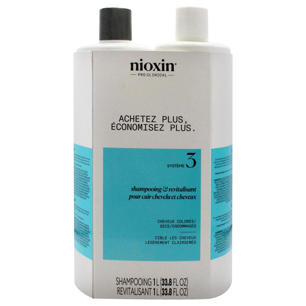 NIOXIN System 3 Duo by for Unisex - 2 x 33.8 oz Shampoo, Conditioner