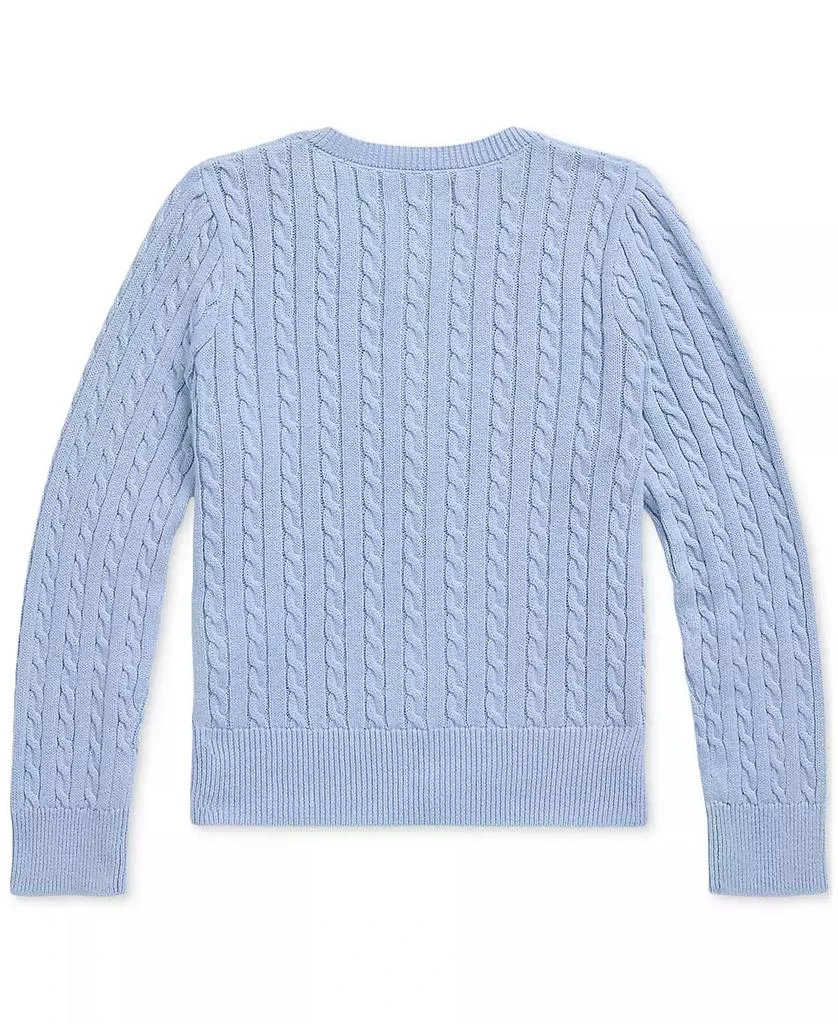 Ralph Lauren Girls 2T-6X Mini-Cable Cotton Cardigan 2