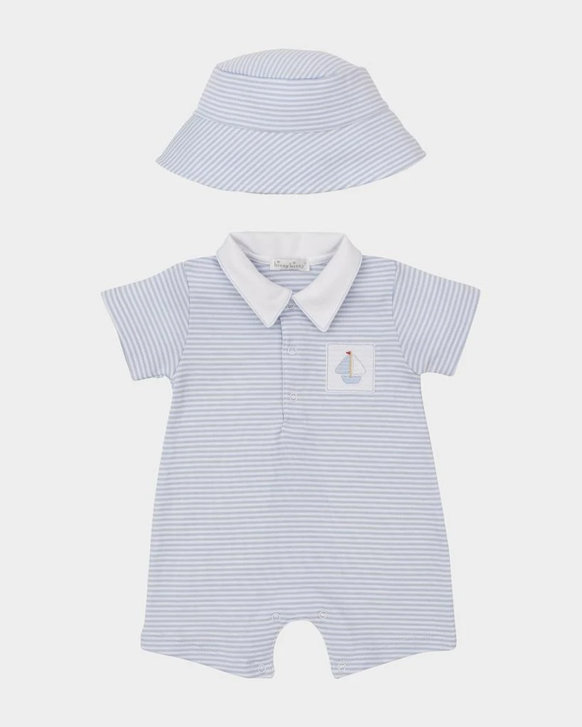 Kissy Kissy Boy's Saturday Regatta Striped Short Playsuit, Size 0M-9M 1