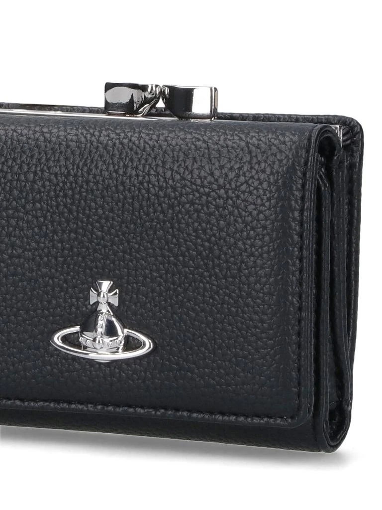 Vivienne Westwood Textured Black Tri-Fold Wallet 5