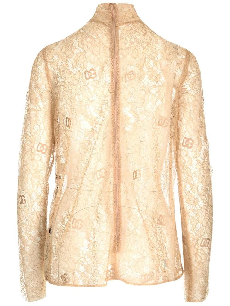 Dolce & Gabbana Dolce & Gabbana Sheer Lace Straight Hem Blouse 2