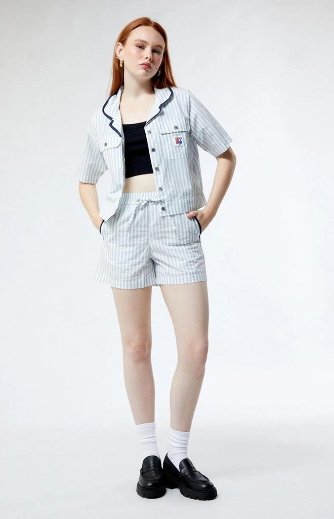Obey Serena Striped Utility Shorts 4