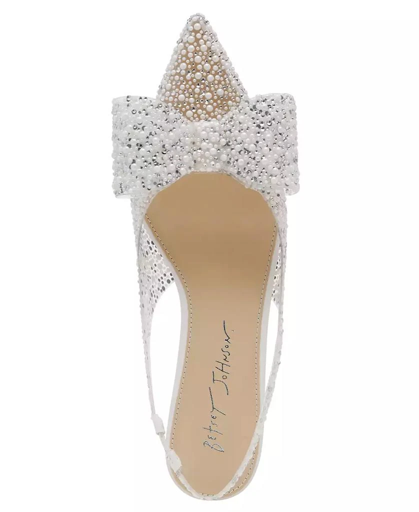 Betsey Johnson Patti Lucite Slingback Kitten Pumps 4