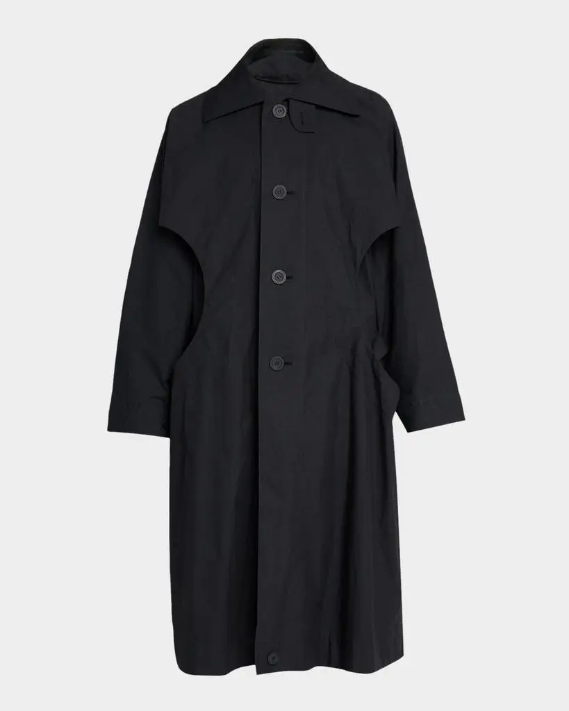 Homme Plisse Issey Miyake Men's Cavity Long Coat