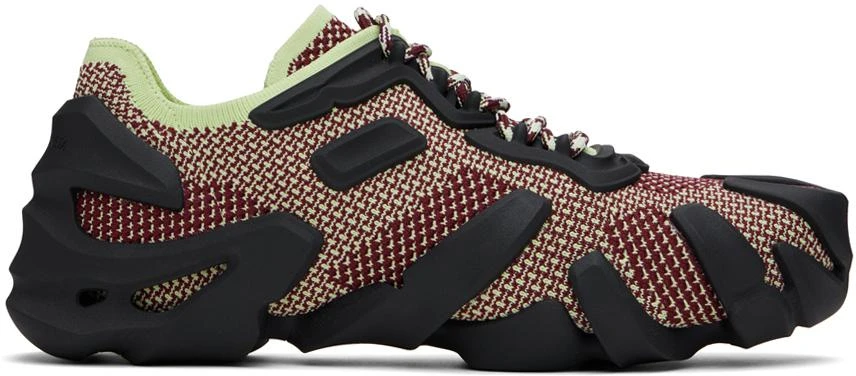 Bottega Veneta Burgundy & Yellow Flex Sneakers 1