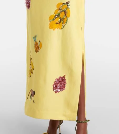ALÉMAIS Diamond Dancer linen-blend midi dress 5