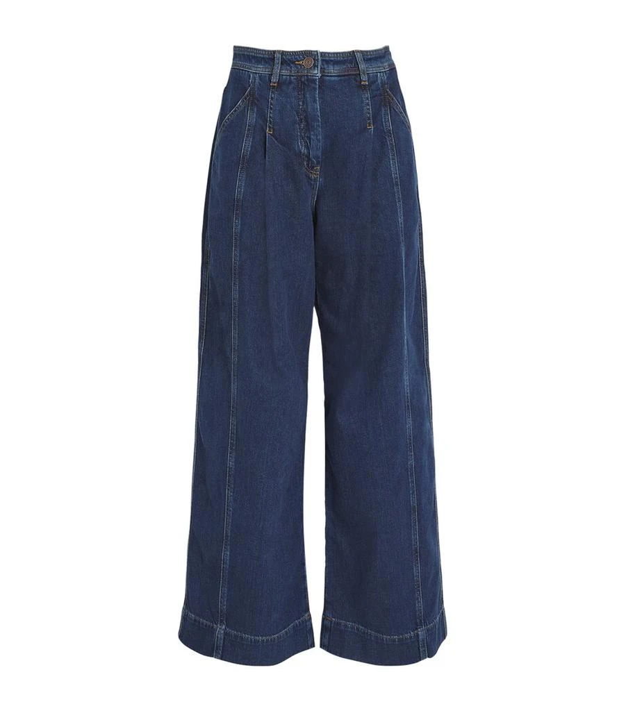 ME+EM Pleated Wide-Leg Jeans 1