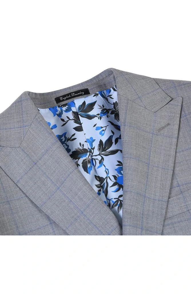 English Laundry Plaid Trim Fit Wool Blend Two-Piece Suit 7