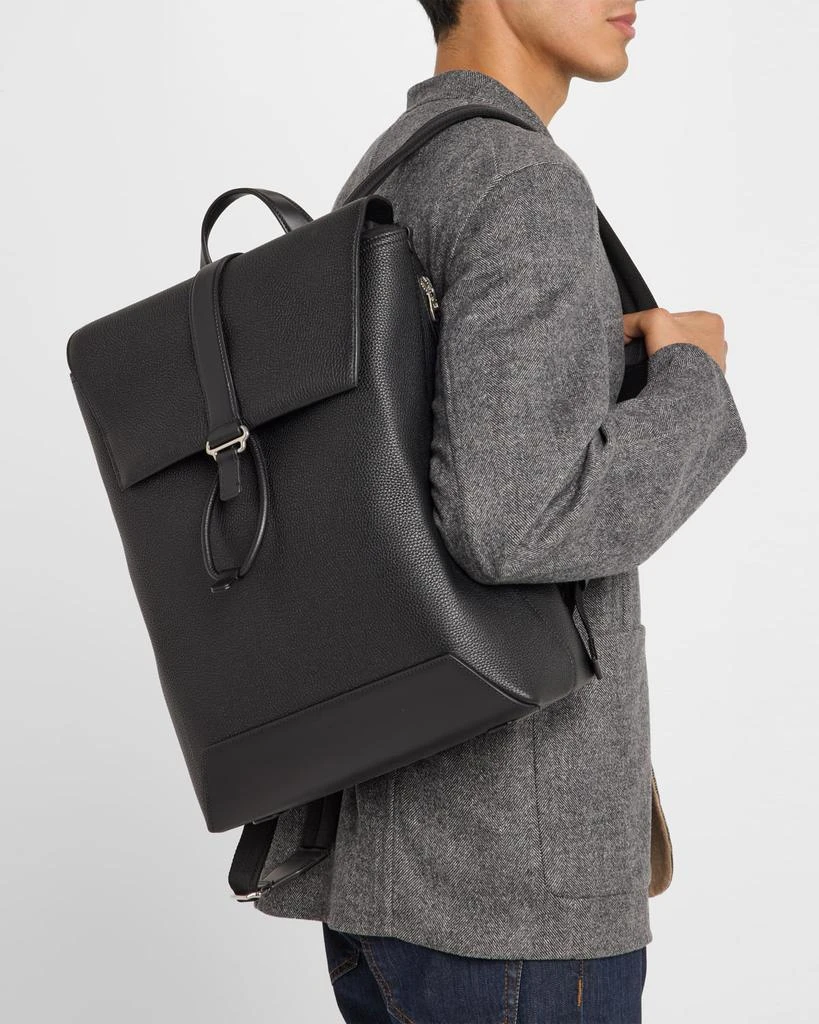 Dunhill Men's 1893 Harness Flap Leather Backpack 2