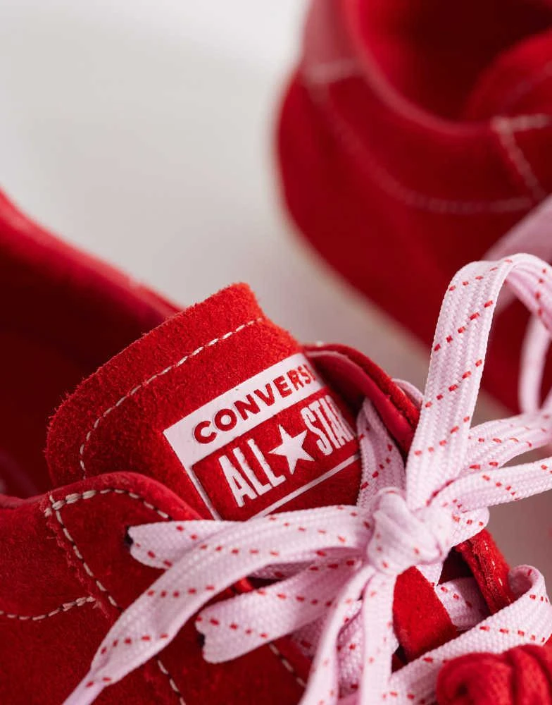 Converse Converse Chuck Taylor Lo trainers with double lace in red 5