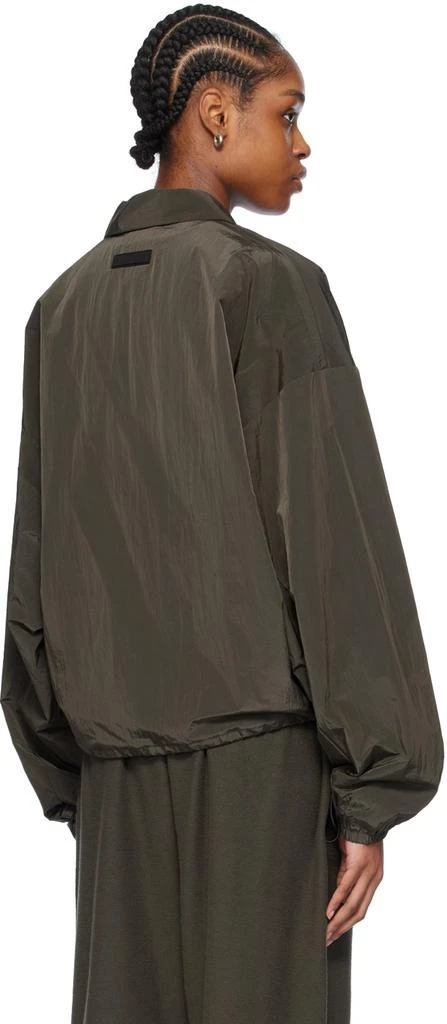 Essentials Gray Shell Bomber Jacket 3