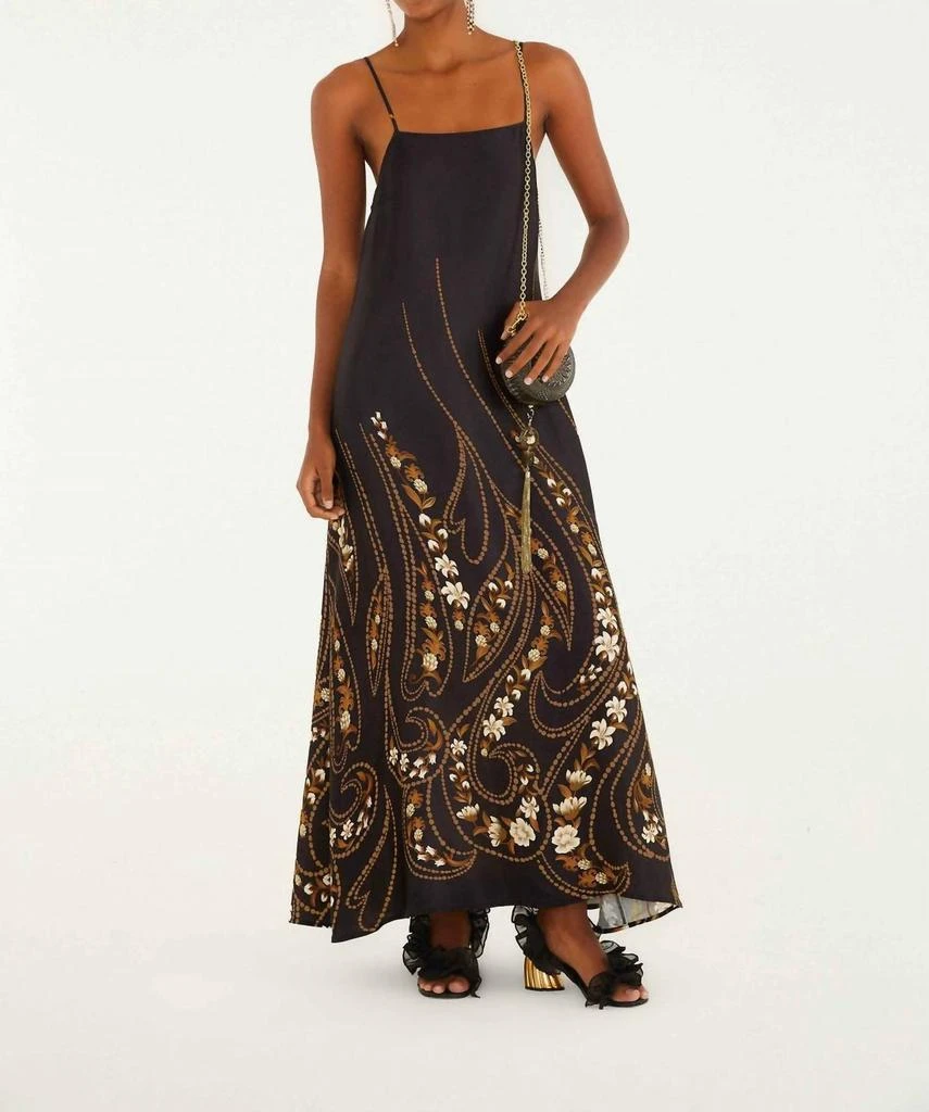 Farm Rio Farm Rio - Garden Silhouette Slip Midi Dress