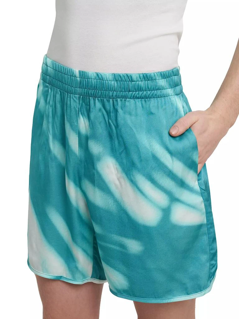 Blue Sky Inn Palm Shadow Abstract Shorts 6