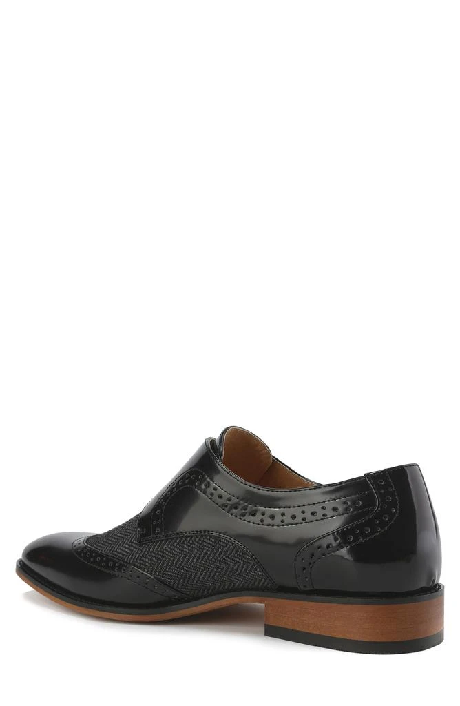 Gino Vitale Monk Strap Herringbone Dress Shoe 2