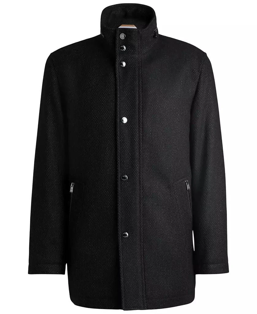 Hugo Boss Men's Micro-Patterned Relaxed-Fit Coat 2