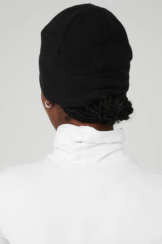 Alo Performance Fleece Beanie - Black/Black 4