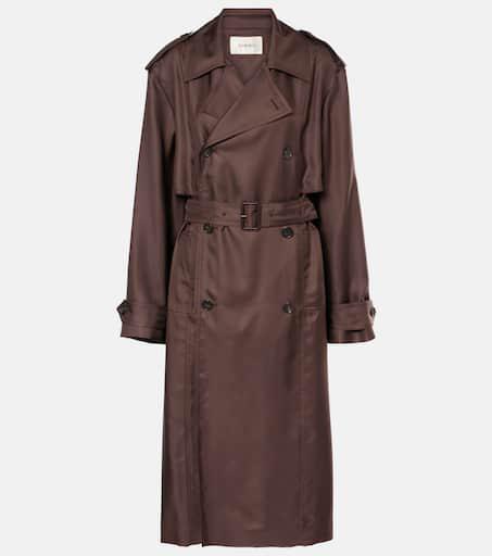Yves Saint Laurent Silk trench coat - Coats - Free Shipping