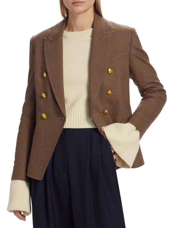 A.L.C. Chelsea Plaid Double-Breasted Blazer 1