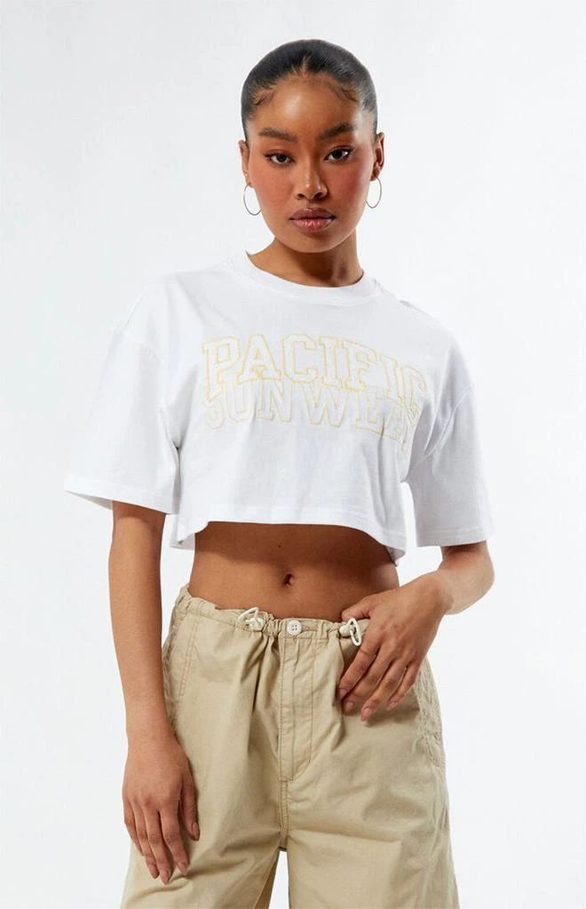 PacSun Pacific Sunwear Eyelet Super Cropped T-Shirt 1