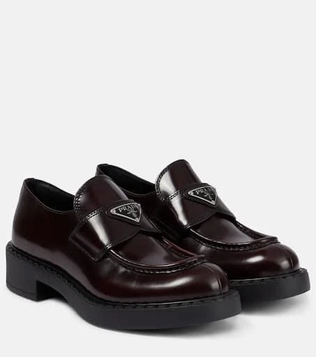 Prada Logo leather loafers 1