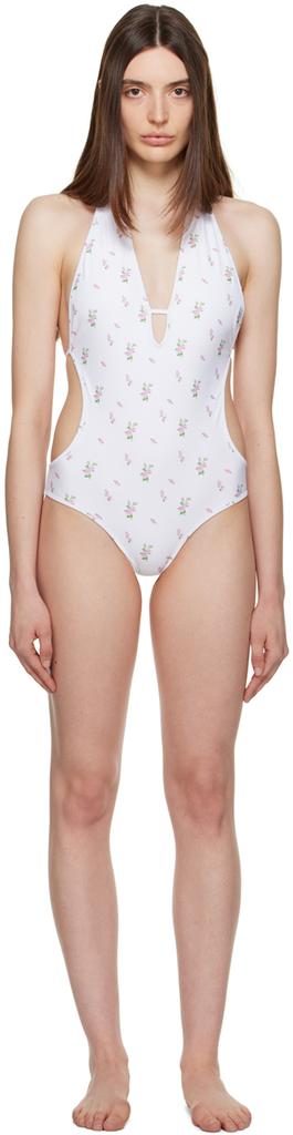 TheOpen Product White Floral One-Piece Swimsuit