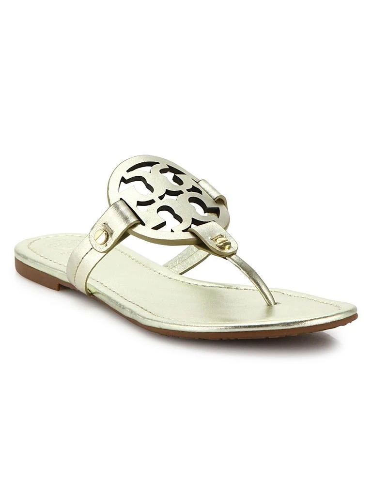 Tory Burch Miller Metallic Leather Thong Sandals 1