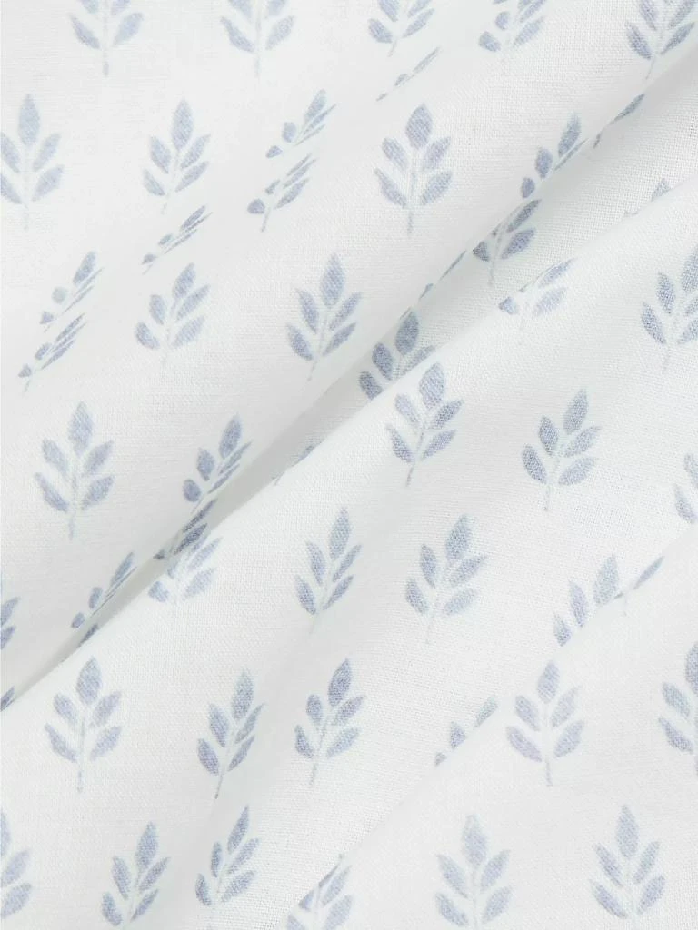 Pour Les Femmes Karl Cotton Leaf-Print Frill Pajamas 7