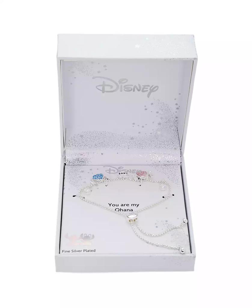 Disney Cubic Zirconia Stitch Angel Love Bolo Bracelet