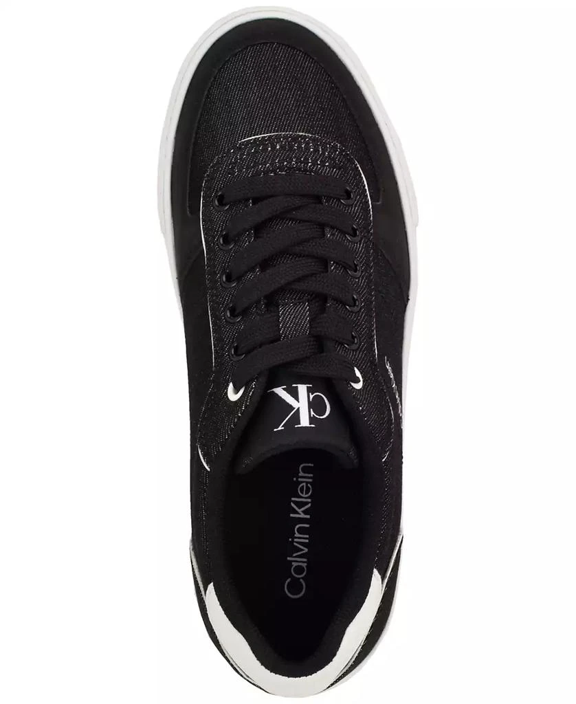 Calvin Klein Women
s Caspian Denim Lace-Up Sneakers 4