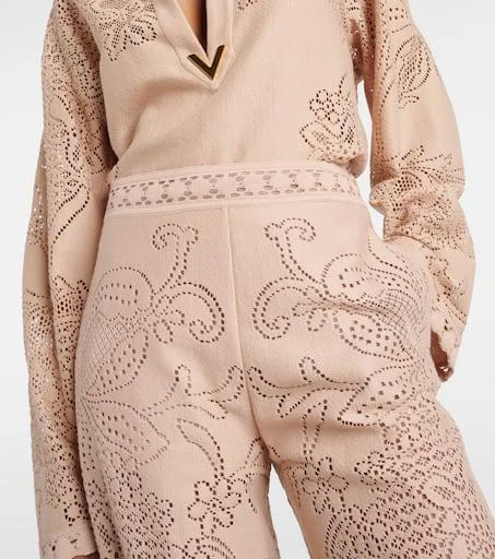 Valentino Guipure lace wide-leg pants 4