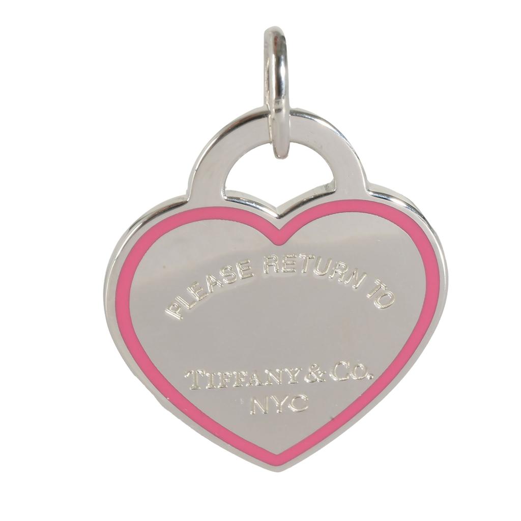 Tiffany & Co. Return To Tiffany Heart Charm With Pink Enamel in Sterling Silver