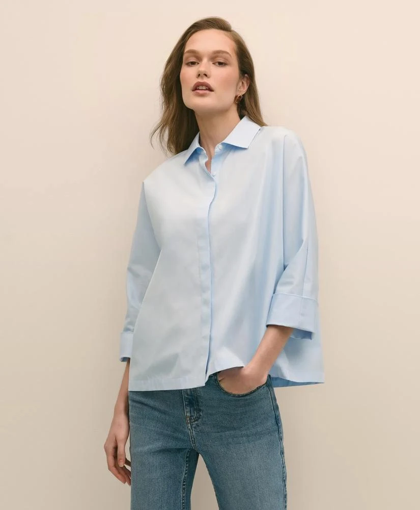 Brooks Brothers Supima® Cotton Relaxed Dolman-Sleeve Shirt