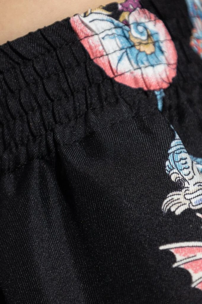 Versace Versace Coral Theatre Printed Elastic-Waist Shorts 5