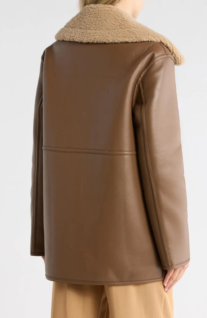 Jason Wu Faux Shearling Collar Faux Leather Coat 2