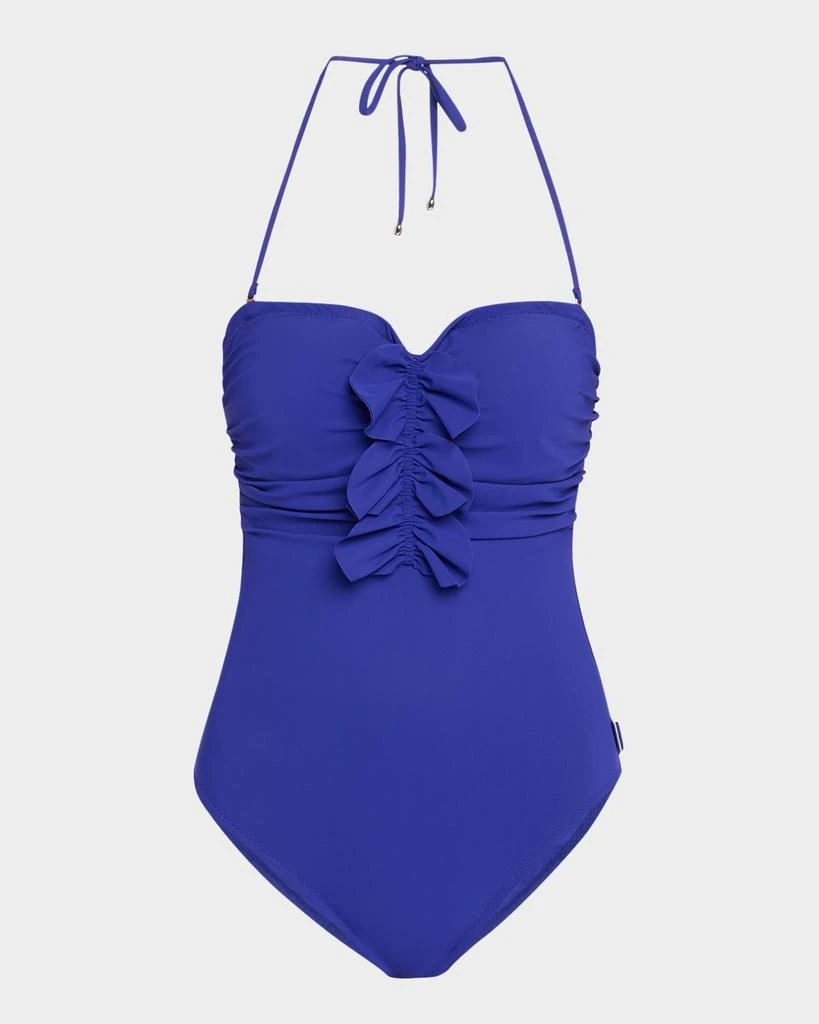 Shan Ruffled Bandeau One-Piece Swimsuit 1