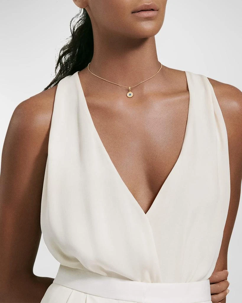 David Yurman Evil Eye Amulet with Blue Sapphires and Diamonds in 18K Gold, 18.8mm 2