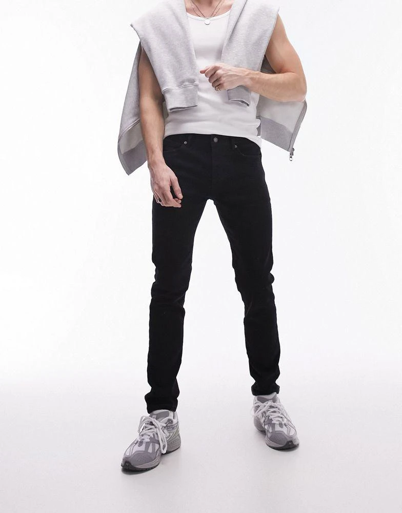 Topman Topman skinny jeans in black 2