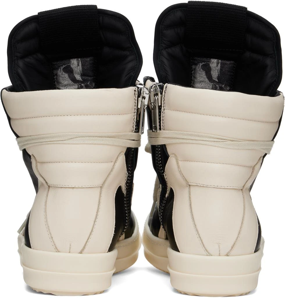 Rick Owens Black & Off-White Hollywood Geobasket Sneakers 2