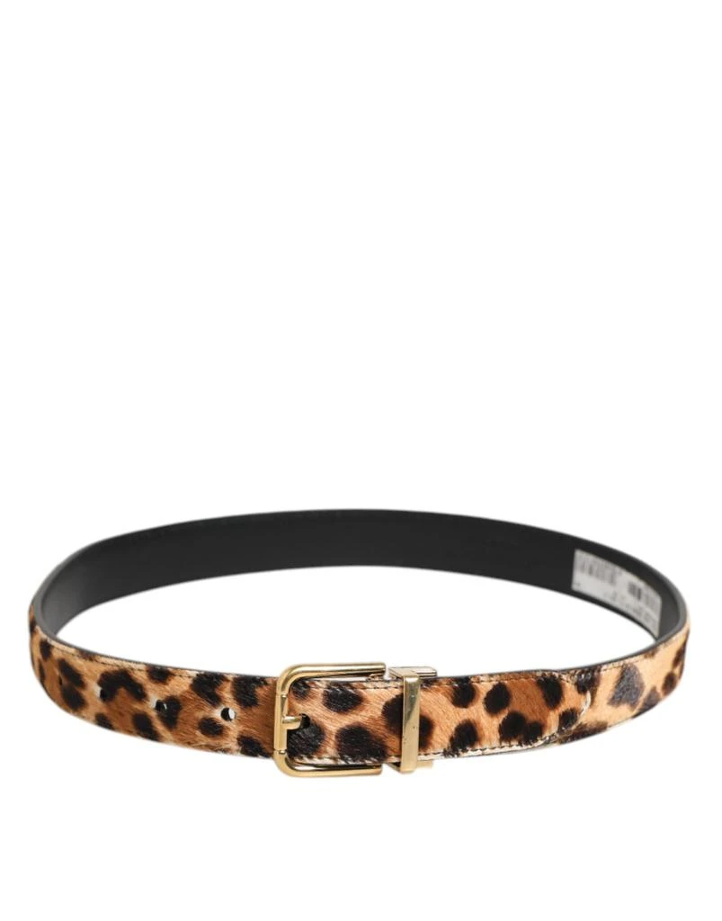 Dolce 
Gabbana Dolce 
Gabbana Brown Leather Leopard Print Metal Buckle Belt 4