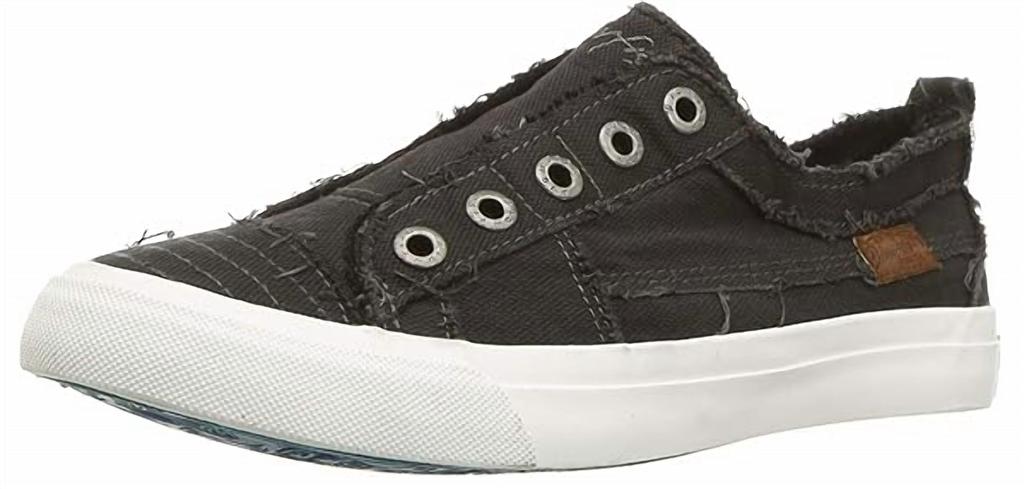 Blowfish Women's Play Canvas Sneaker In Black Smoked