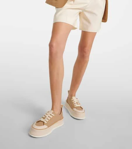 Max Mara Leather platform sneakers 4