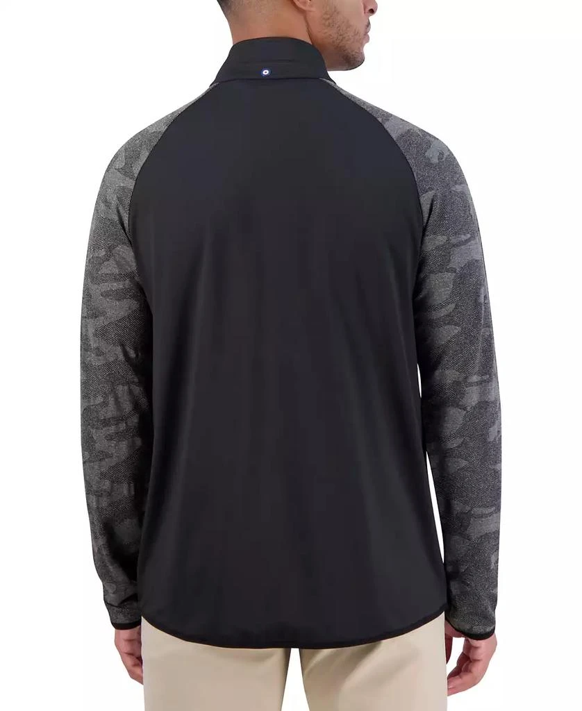 Ben Sherman Camo Jacquard Sleeve Quarter Zip 4