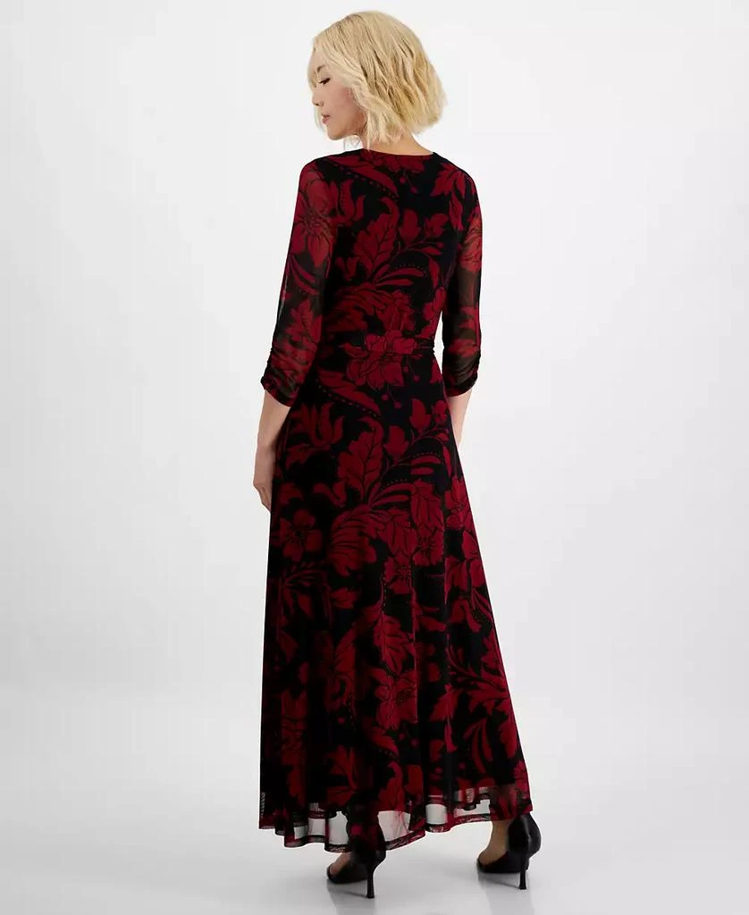JAMIE & LAYLA Petite 3/4-Sleeve Faux-Wrap Maxi Dress 2