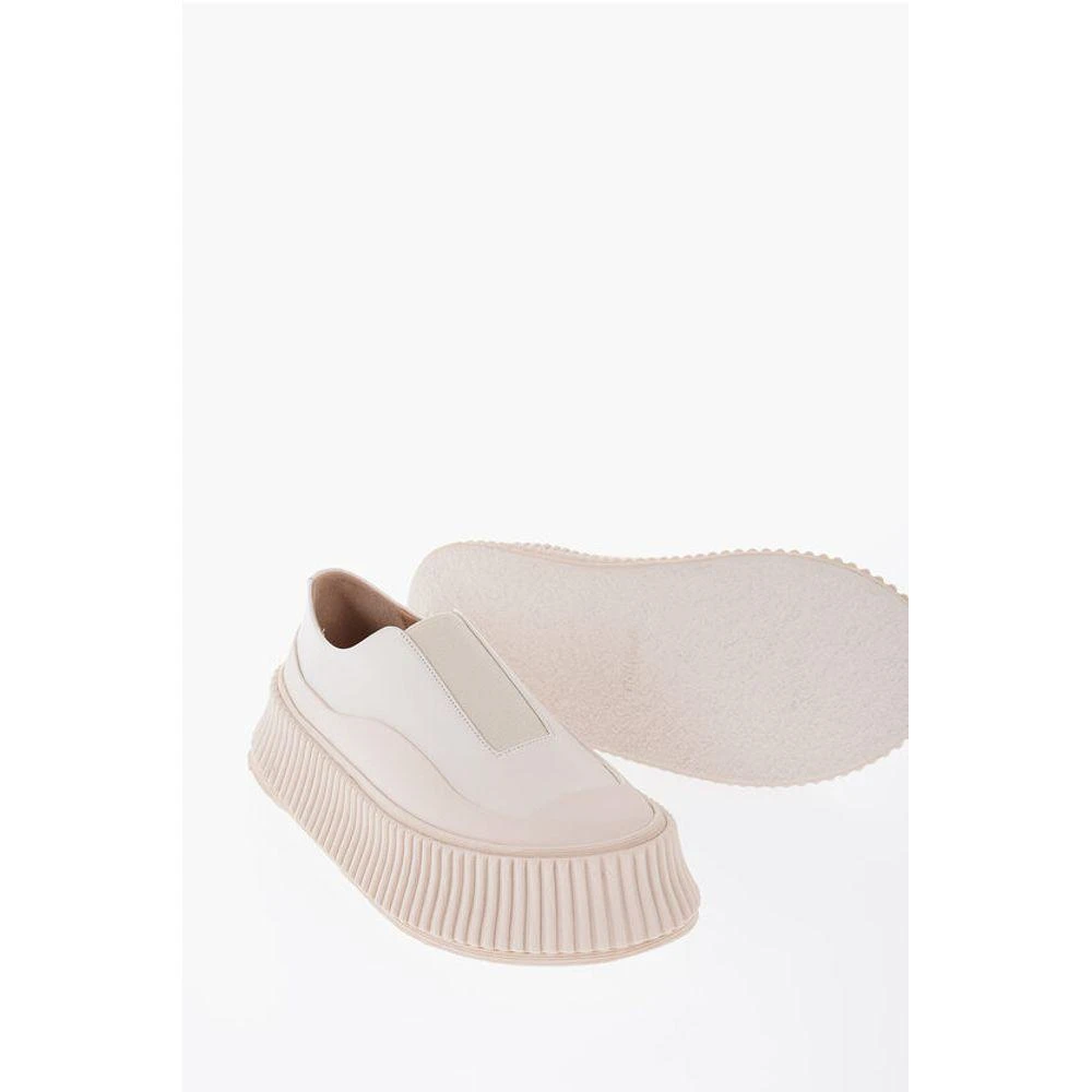 Jil Sander Leather Slip-On Sneakers With Platform Women's Sole 1