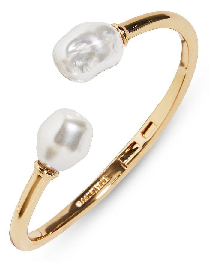 BAUBLEBAR Francesca Glass Pearl Open Hinge Bangle Bracelet
