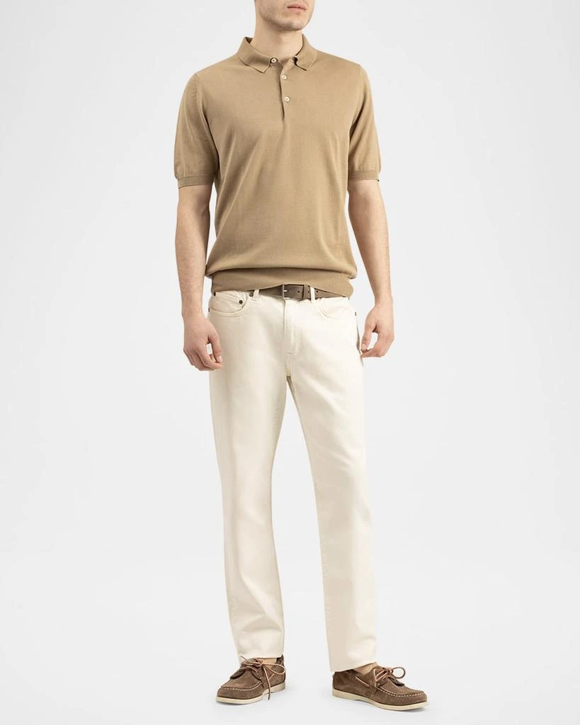 BOGLIOLI Men's Garment-Washed Cotton Polo Shirt 2